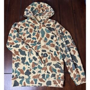 Boys Camo Carhartt Hoodie With Front Pocket And Logo Sleeve.  Size 14/16